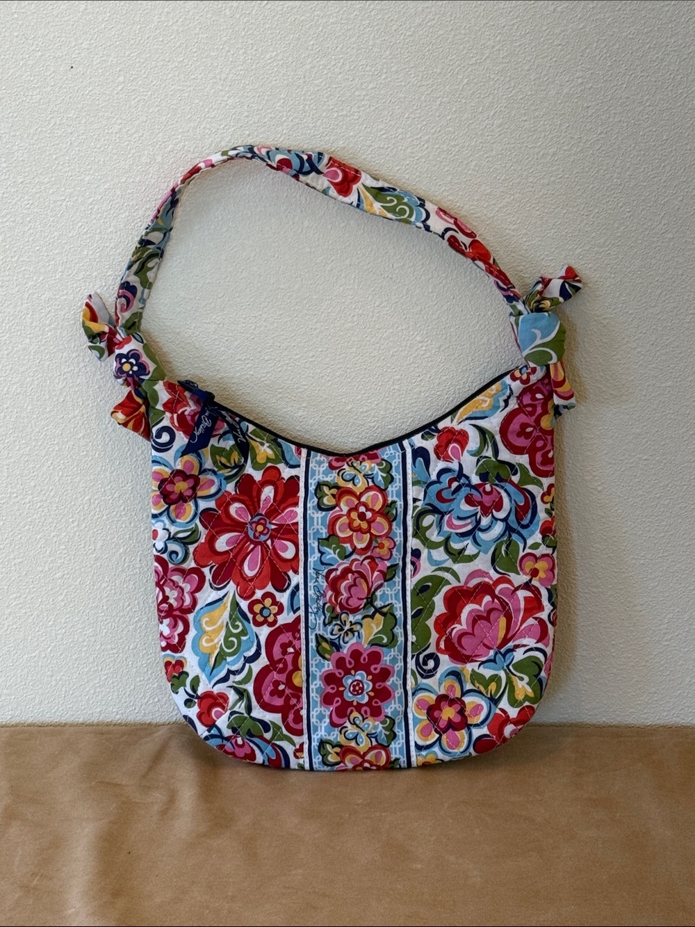 Vera Bradley Floral Quilted Shoulder Bag in Red, Pink, Blue, Green